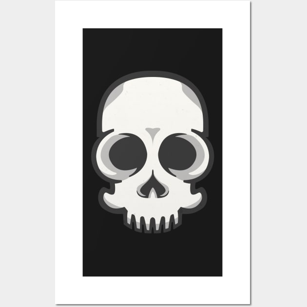 Friendly Vector Skelly Head Wall Art by msharris22